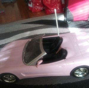 Pink barbie toy car